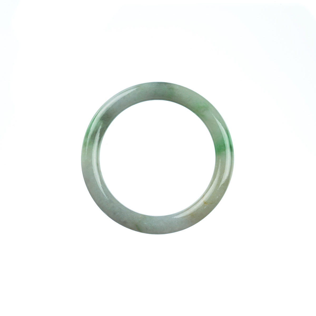 Real Type A Green Burmese Jade Bangle - Child Round