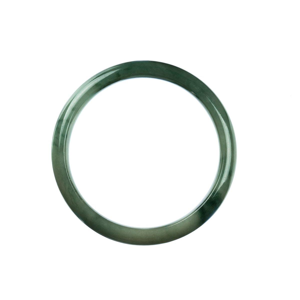 57mm Natural Burmese Jade Bangle - MAYS