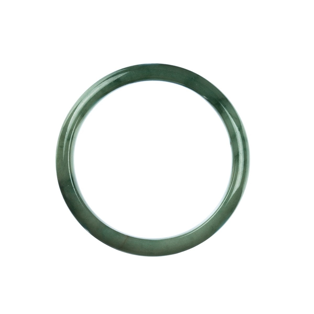 57mm Natural Burmese Jade Bangle - MAYS