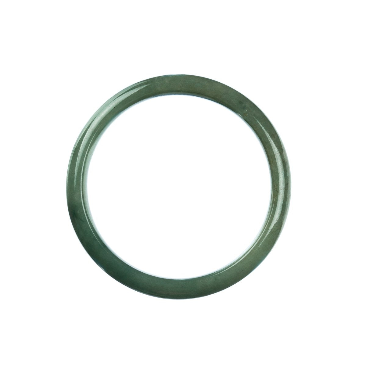 57mm Natural Burmese Jade Bangle - MAYS