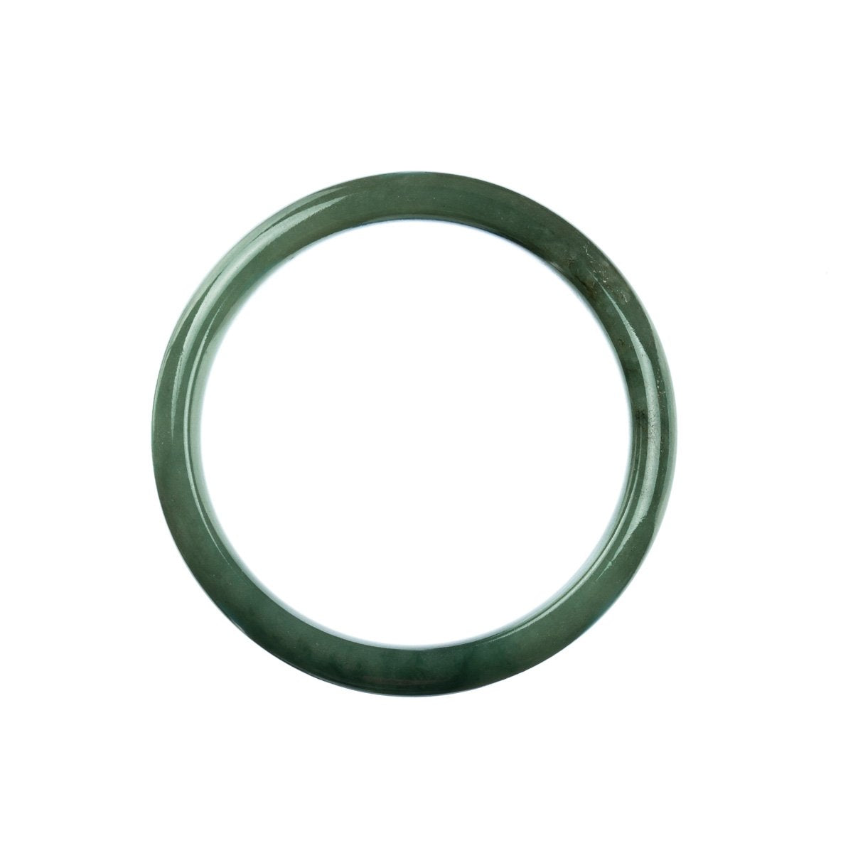 57mm Natural Burmese Jade Bangle - MAYS