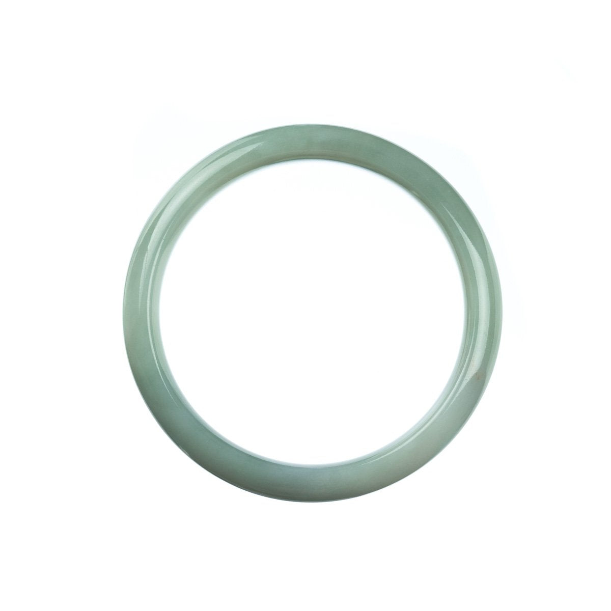 57mm Natural Burmese Jade Bangle - MAYS