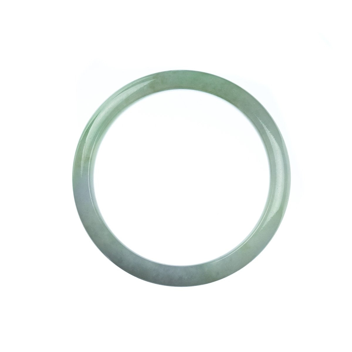 57mm Natural Burmese Jade Bangle - MAYS