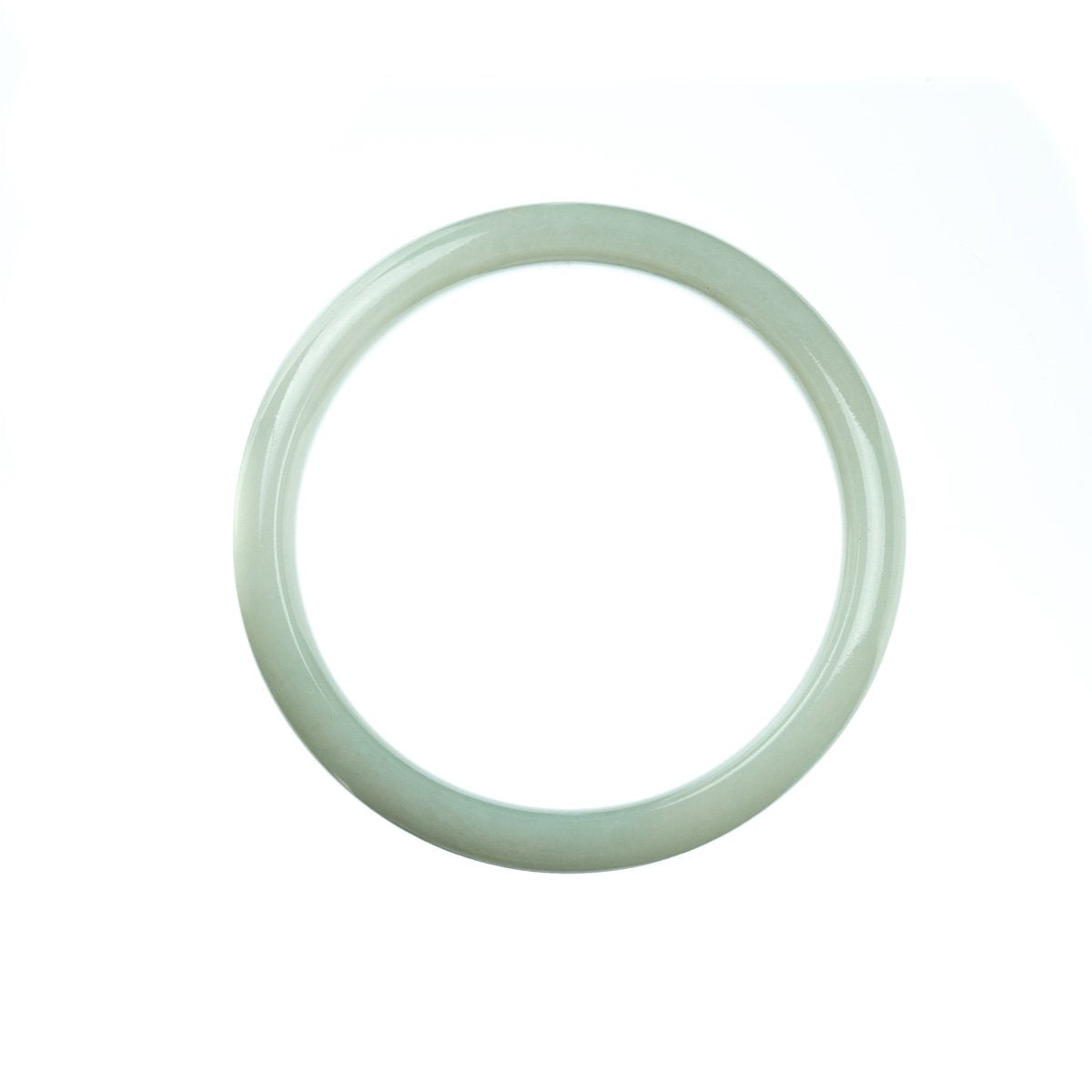 57mm Natural Burmese Jade Bangle - MAYS