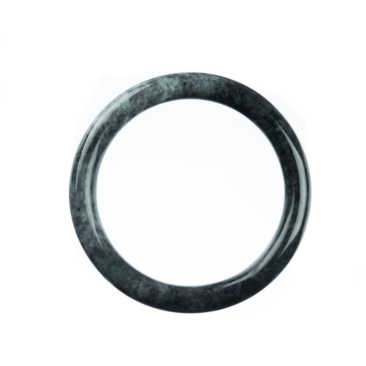 59mm Natural Burmese Jade Bangle - MAYS