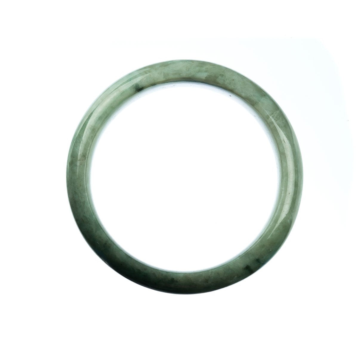 59mm Natural Burmese Jade Bangle - MAYS