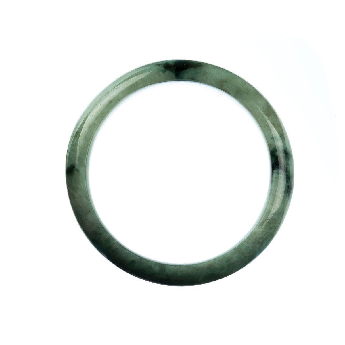 59mm Natural Burmese Jade Bangle - MAYS