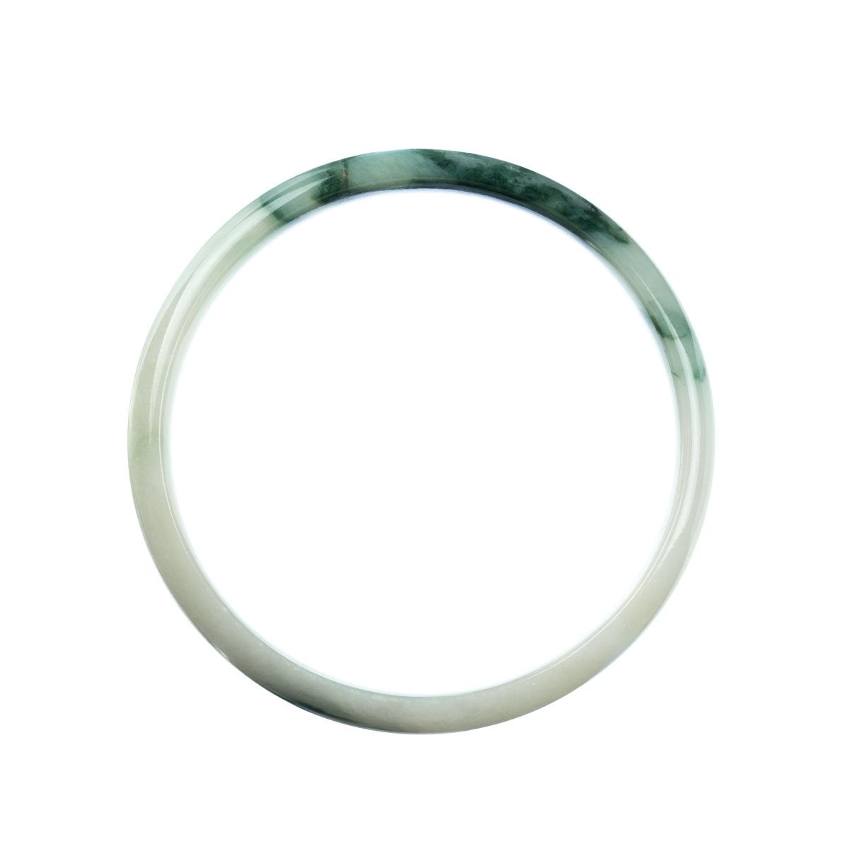 74mm Natural Burmese Jade Bangle - MAYS