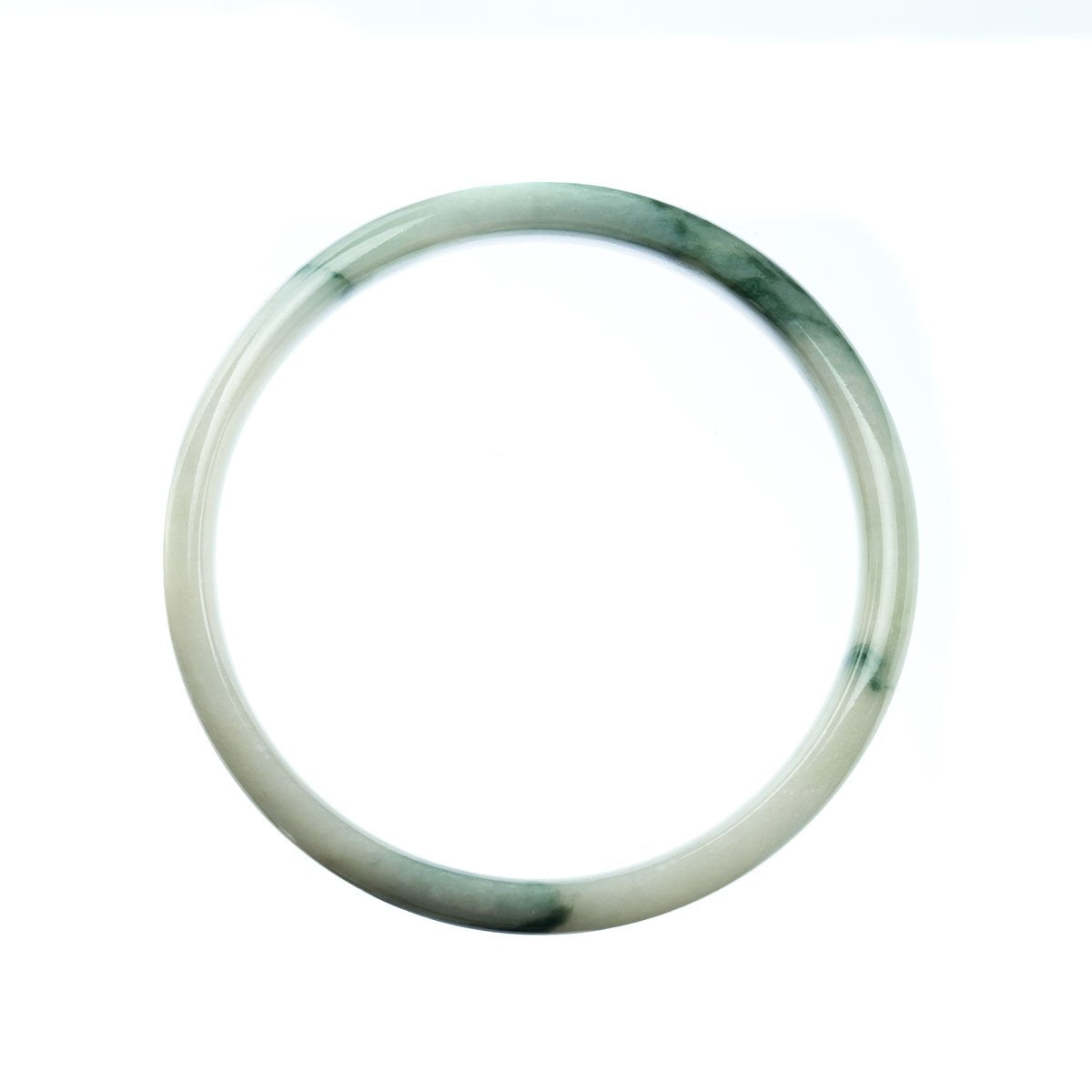 74mm Natural Burmese Jade Bangle - MAYS