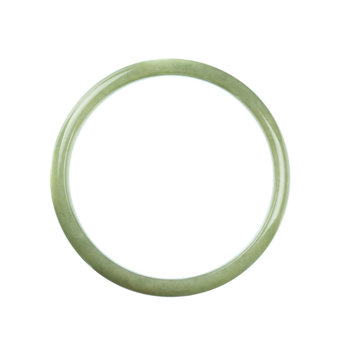 73mm Natural Burmese Jade Bangle - MAYS